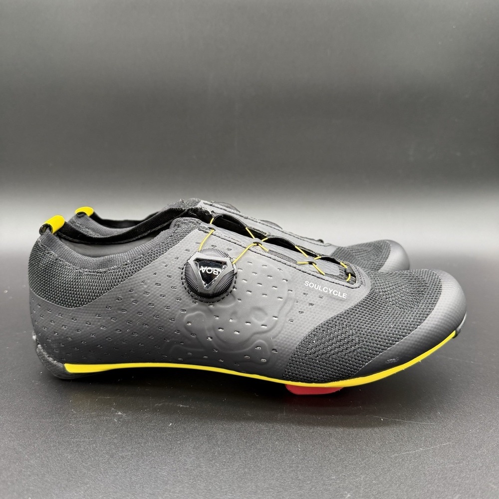 Unisex Soul Cycle Legend 2.0 Indoor Cycling Shoes Cleats Size EU 42 Black Yellow
